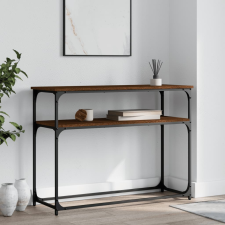 vidaXL barna tölgyszínű műfa tálalóasztal 100x35,5x75 cm bútor