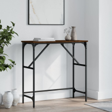 vidaXL barna tölgyszínű műfa tálalóasztal 75x32x75 cm bútor