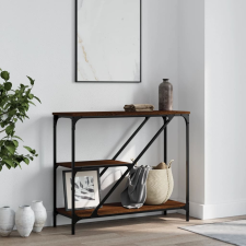vidaXL barna tölgyszínű műfa tálalóasztal 88,5x30x75 cm bútor
