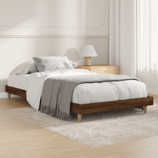 vidaXL barna tölgyszínű szerelt fa ágykeret 100 x 200 cm ágy és ágykellék