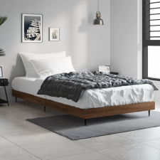 vidaXL barna tölgyszínű szerelt fa ágykeret 100 x 200 cm ágy és ágykellék