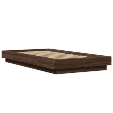 vidaXL barna tölgyszínű szerelt fa ágykeret 100 x 200 cm (3281209) ágy és ágykellék