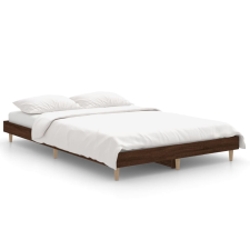 vidaXL barna tölgyszínű szerelt fa ágykeret 120 x 190 cm (832092) ágy és ágykellék