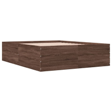 vidaXL barna tölgyszínű szerelt fa ágykeret 150 x 200 cm (3280922) ágy és ágykellék