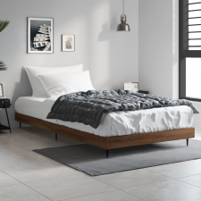vidaXL barna tölgyszínű szerelt fa ágykeret 90 x 200 cm ágy és ágykellék