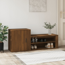 vidaXL barna tölgyszínű szerelt fa cipősszekrény 130x35x54 cm bútor