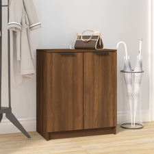 vidaXL barna tölgyszínű szerelt fa cipősszekrény 59 x 35 x 70 cm bútor