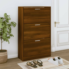 vidaXL barna tölgyszínű szerelt fa cipősszekrény 63x24x103 cm bútor