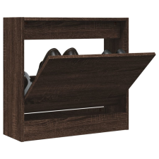 vidaXL Barna tölgyszínű szerelt fa cipőszekrény 60 x 21 x 57 cm bútor