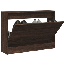 vidaXL barna tölgyszínű szerelt fa cipőszekrény 80 x 21 x 57 cm bútor