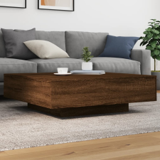 vidaXL barna tölgyszínű szerelt fa dohányzóasztal 100 x 100 x 31 cm bútor