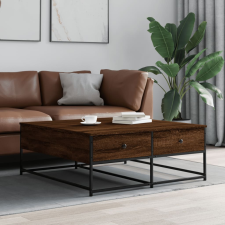 vidaXL barna tölgyszínű szerelt fa dohányzóasztal 100 x 99 x 45 cm bútor
