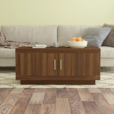 vidaXL barna tölgyszínű szerelt fa dohányzóasztal 102 x 50 x 45 cm bútor