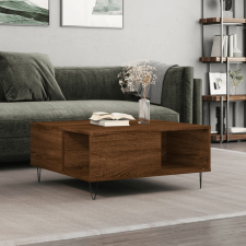 vidaXL barna tölgyszínű szerelt fa dohányzóasztal 80x80x36,5 cm bútor
