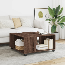 vidaXL barna tölgyszínű szerelt fa dohányzóasztal 80x80x40 cm bútor