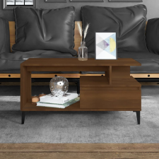 vidaXL barna tölgyszínű szerelt fa dohányzóasztal 90x49x45 cm bútor