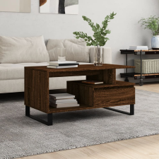 vidaXL barna tölgyszínű szerelt fa dohányzóasztal 90x49x45 cm bútor