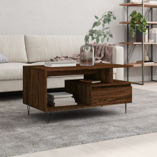 vidaXL barna tölgyszínű szerelt fa dohányzóasztal 90x49x45 cm bútor