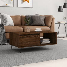 vidaXL barna tölgyszínű szerelt fa dohányzóasztal 90x50x36,5 cm bútor