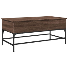 vidaXL barna tölgyszínű szerelt fa és fém dohányzóasztal 100x50x45 cm (845400) bútor