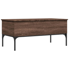 vidaXL barna tölgyszínű szerelt fa és fém dohányzóasztal 100x50x45 cm (845415) bútor
