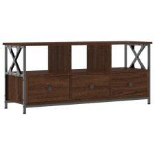 vidaXL barna tölgyszínű szerelt fa és vas TV-szekrény 102x33x45 cm (831792) bútor