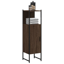 vidaXL barna tölgyszínű szerelt fa fürdőszobaszekrény 33x33x120,5 cm fürdőszoba bútor