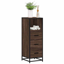 vidaXL barna tölgyszínű szerelt fa fürdőszobaszekrény 35x37,5x100 cm fürdőszoba bútor