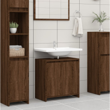 vidaXL barna tölgyszínű szerelt fa fürdőszobaszekrény 60x33x61 cm fürdőszoba bútor