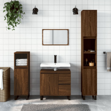 vidaXL barna tölgyszínű szerelt fa fürdőszobaszekrény 65x33x60 cm fürdőszoba bútor