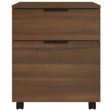 vidaXL Barna tölgyszínű szerelt fa iratszekrény kerekekkel 45x38x45 cm irattároló szekrény