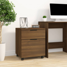 vidaXL Barna tölgyszínű szerelt fa iratszekrény kerekekkel 45x38x45 cm bútor