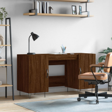 vidaXL Barna tölgyszínű szerelt fa íróasztal 140 x 50 x 75 cm íróasztal