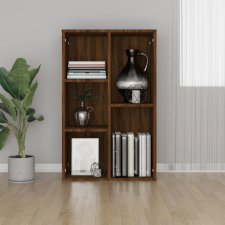 vidaXL barna tölgyszínű szerelt fa könyv-/tálalószekrény 50x25x80 cm bútor