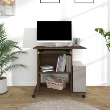 vidaXL barna tölgyszínű szerelt fa számítógépasztal 80 x 50 x 75 cm íróasztal