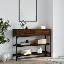 vidaXL barna tölgyszínű szerelt fa tálalóasztal 100x25x75 cm bútor