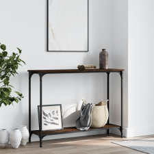 vidaXL barna tölgyszínű szerelt fa tálalóasztal 101x30,5x75 cm bútor