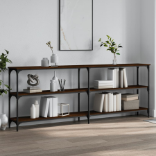 vidaXL Barna tölgyszínű szerelt fa tálalóasztal 200x29x75 cm bútor