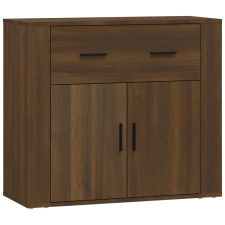 vidaXL barna tölgyszínű szerelt fa tálalószekrény 80x33x70 cm (816575) bútor