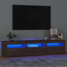 vidaXL barna tölgyszínű TV-szekrény LED-lámpákkal 180x35x40 cm bútor