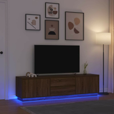 vidaXL barna tölgyszínű TV-szekrény LED-lámpákkal 193,5x41x50 cm bútor