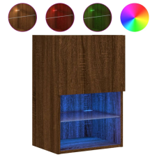 vidaXL barna tölgyszínű TV-szekrény LED-lámpákkal 40,5x30x60 cm (837041) bútor