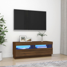 vidaXL barna tölgyszínű TV-szekrény LED-világítással 100 x 35 x 40 cm bútor
