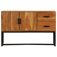 vidaXL barna tömör akácfa tálalószekrény 110x30x70 cm (246142) bútor