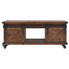 vidaXL barna tömör fenyő dohányzóasztal 91 x 51 x 38 cm (246119) bútor