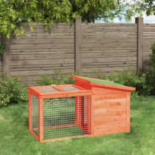 vidaXL barna tömör fenyőfa nyúlketrec 100,5 x 54 x 55 cm ketrec, szállítóbox rágcsálóknak