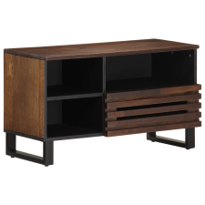 vidaXL barna tömör mangófa TV-szekrény 80 x 34 x 46 cm bútor