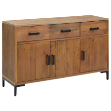vidaXL barna tömör újrahasznosított fenyőfa tálalószekrény 110x35x70cm (349919) bútor