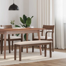 vidaXL barna tömörfa gumiból pad 110 cm bútor