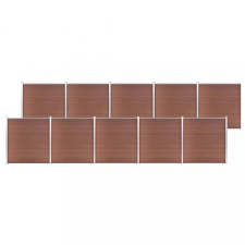 vidaXL Barna WPC kerítéspanel 1737 x 186 cm kerti bútor